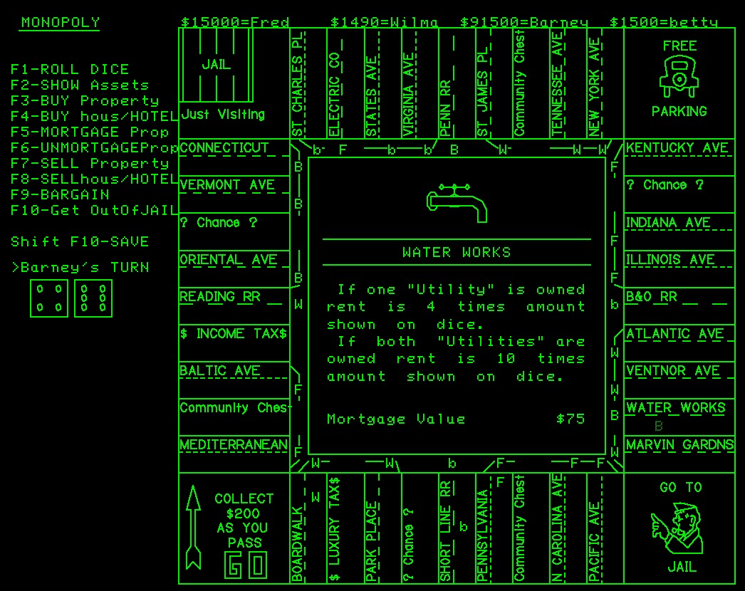 Optimizing Monopoly game in Tektronix 4050 Basic