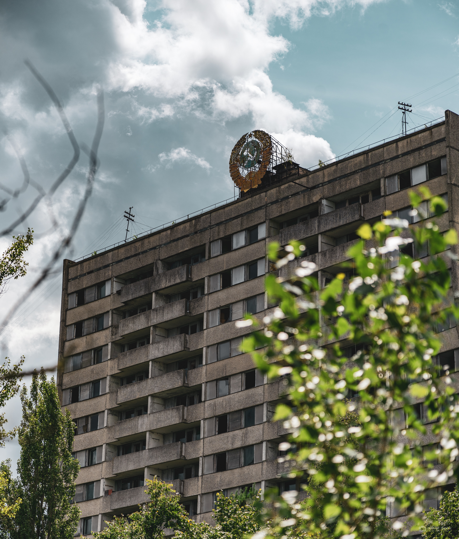 Space-themed murals in Chernobyl exclusion zone