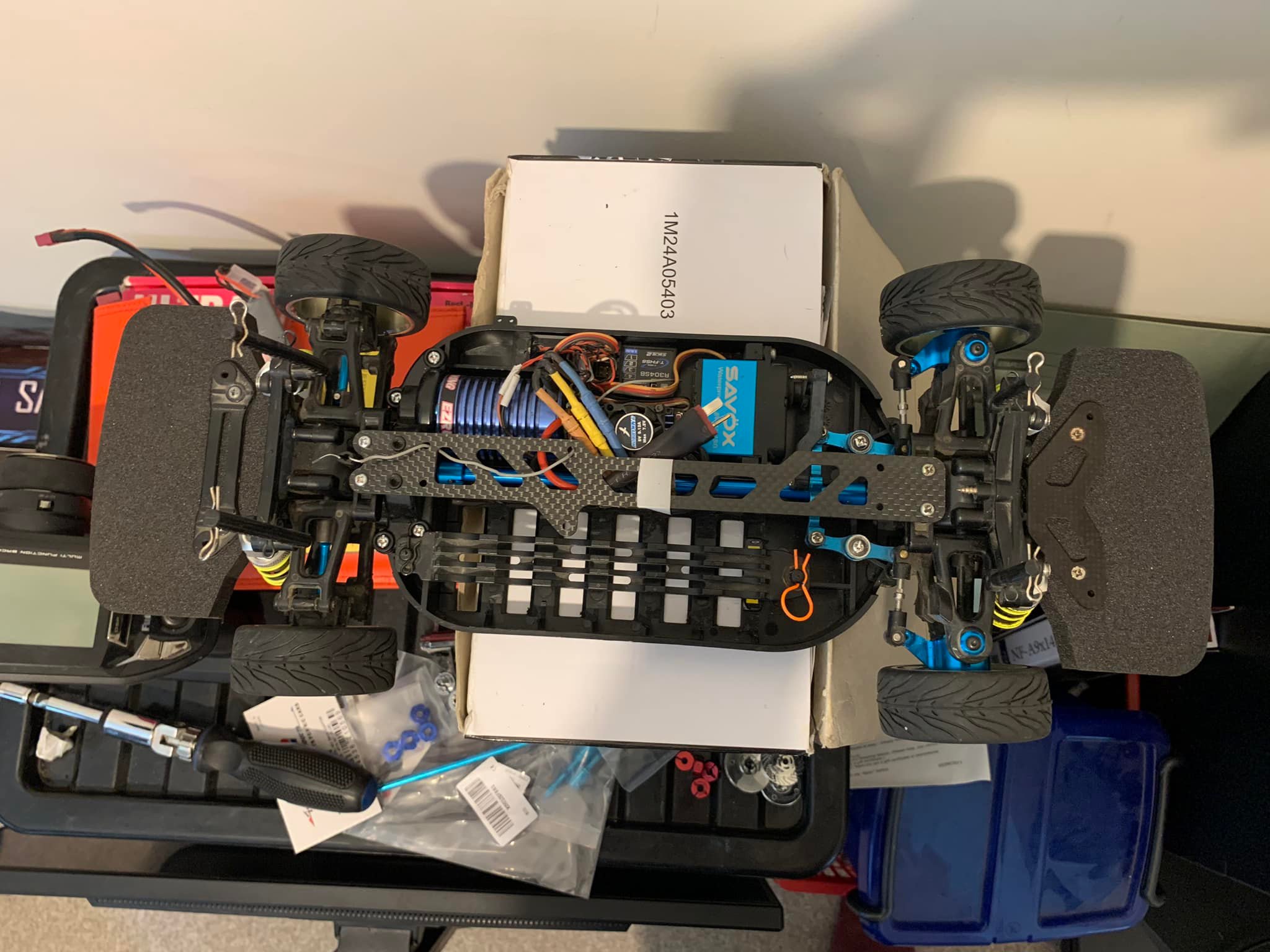 Tamiya TT01 chassis modified into a crawler