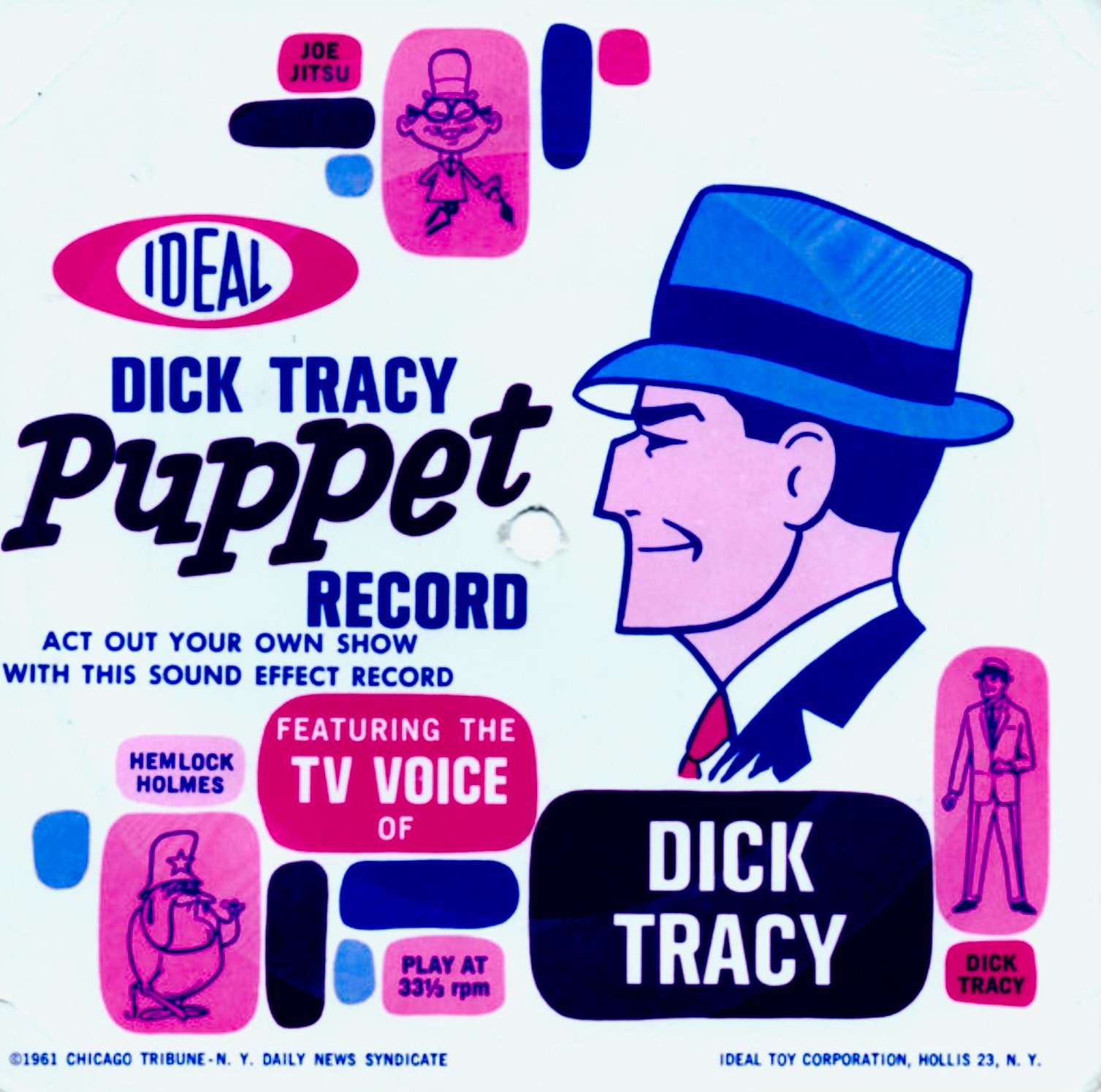 Vintage Dick Tracy Puppet Record and Nostalgic Cartoon Memories