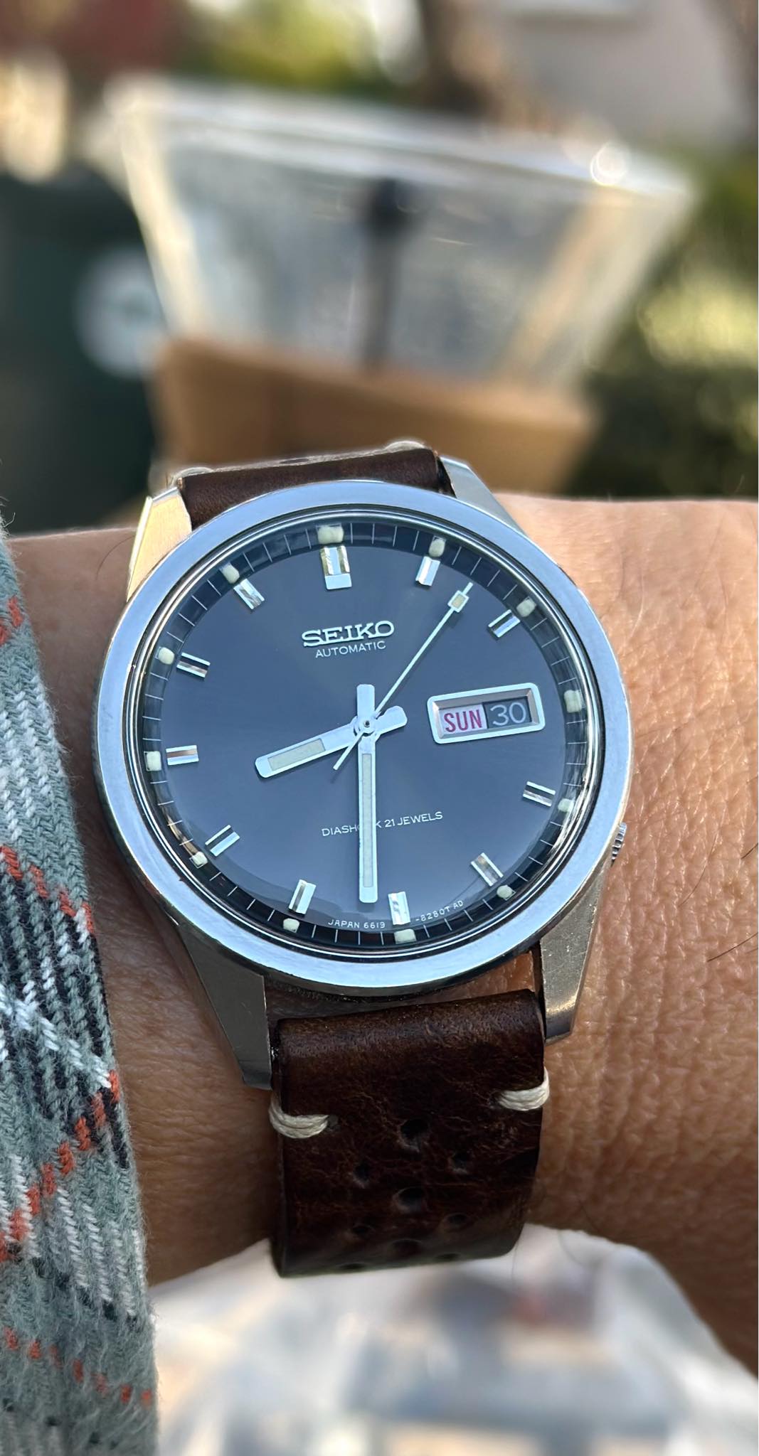 Vintage Seiko 6619-8230 Sportsmatic 5 Watch with Original