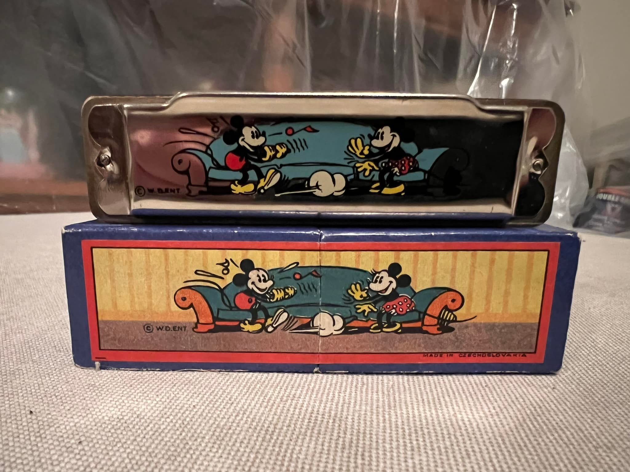 Is 1937 Mickey Mouse chewing gum box with whistle rare?