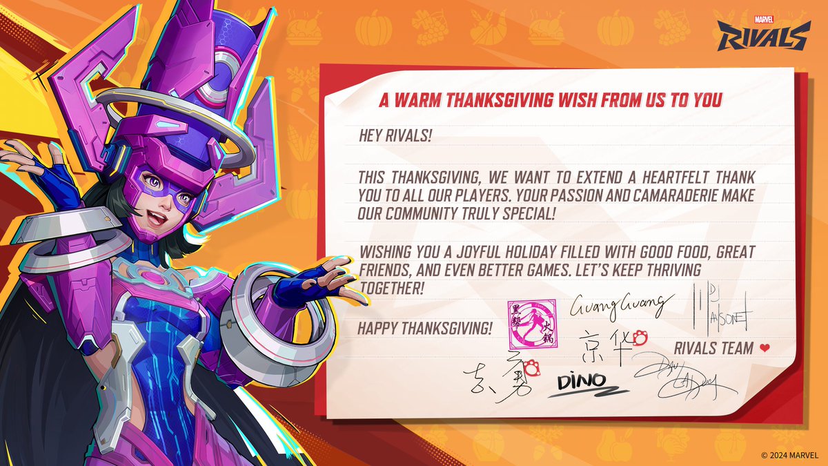 MARVEL RIVALS | Happy Thanksgiving Everyone | Facebook