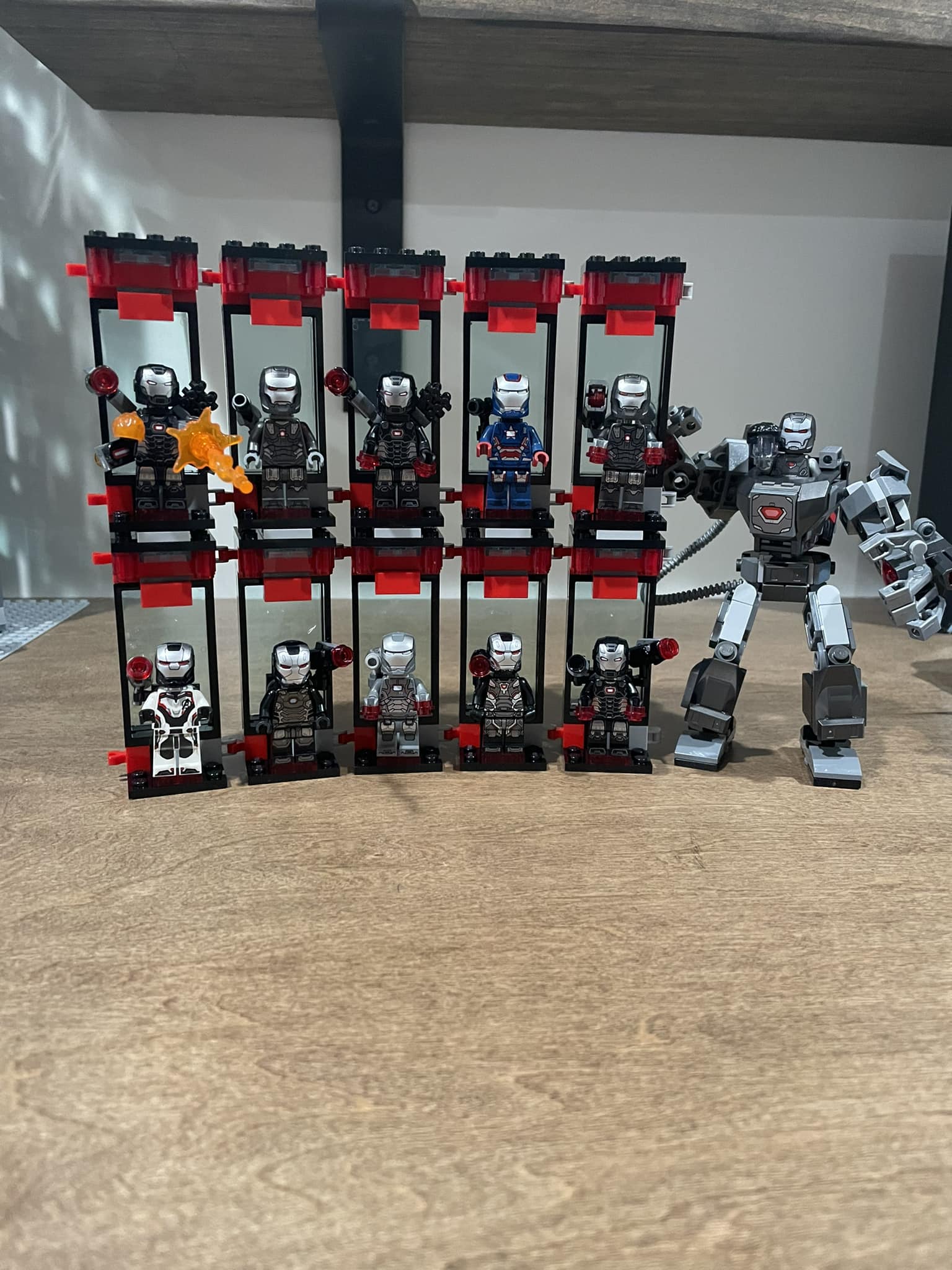 War Machine Lego figure with dark blue pauldron