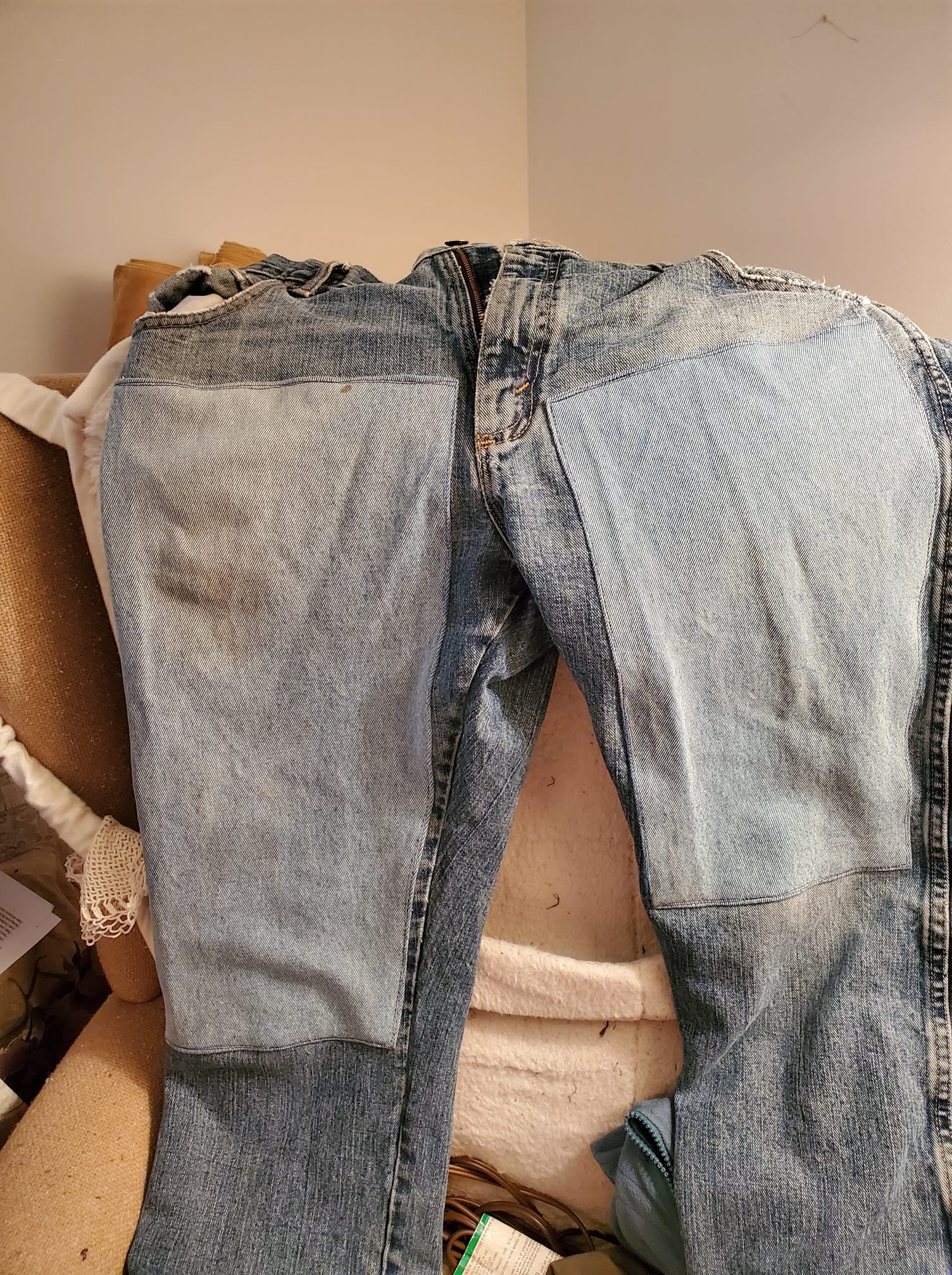 Denim outfit with matching patches