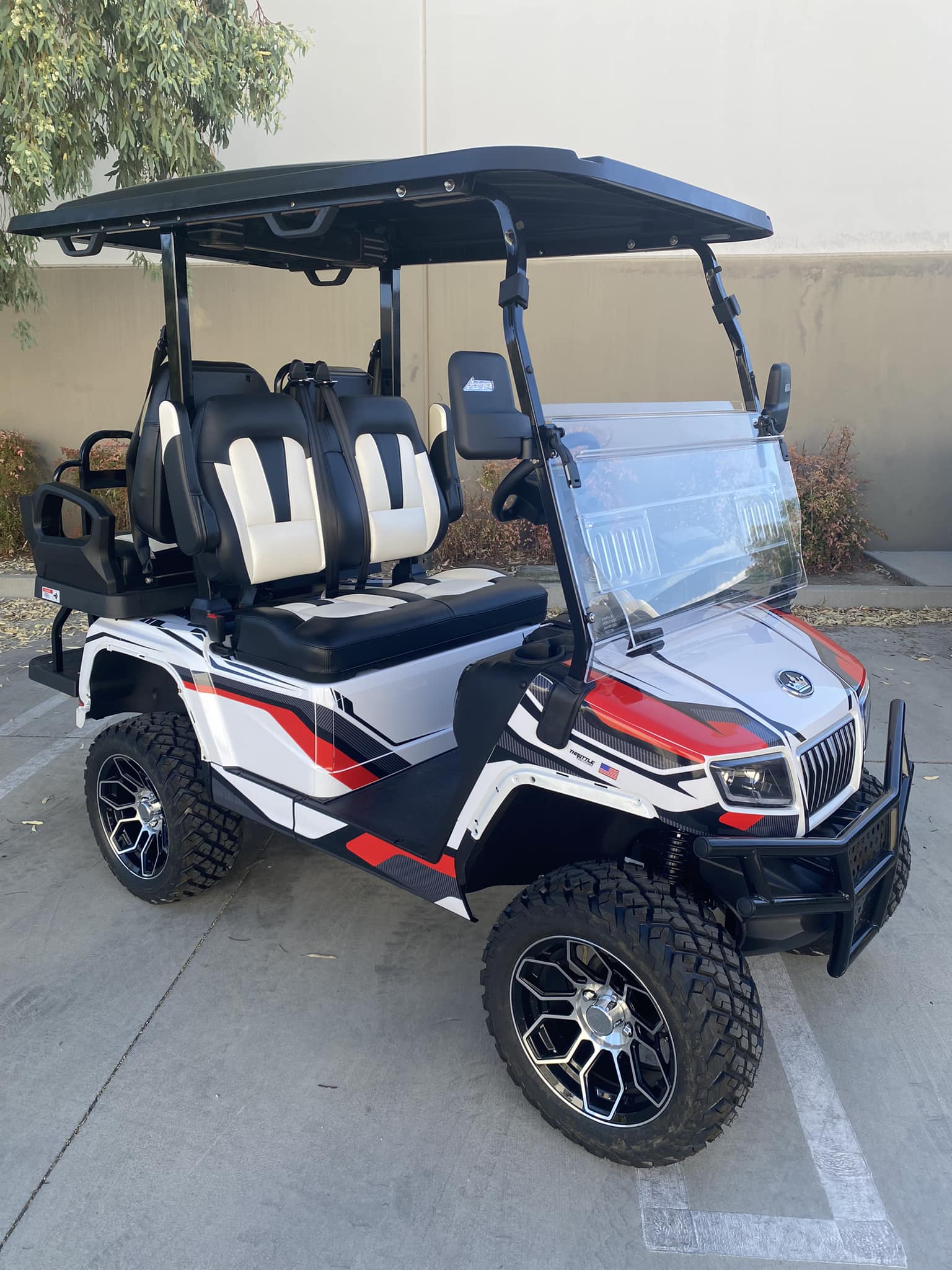 内径2mm拡張済み　稀少　ダッチデルフト　白赤　goro's等のカスタムに　2 Custom Graphics for D5 2+2 Golf Carts by Throttle Syndicate