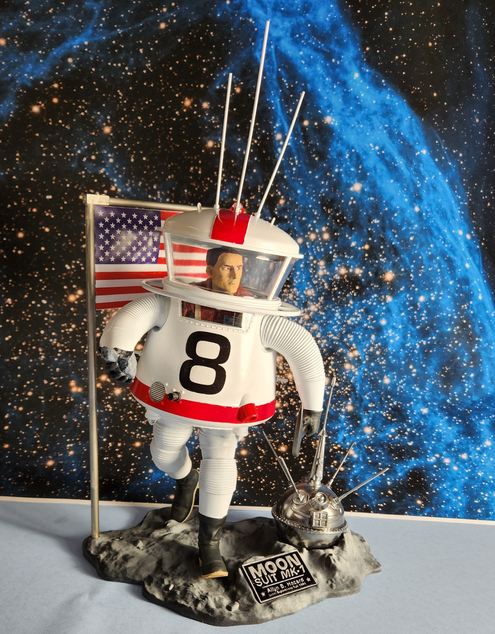 Finished. 1/8 scale Moon Suit MK-1 from Monarch Models.
