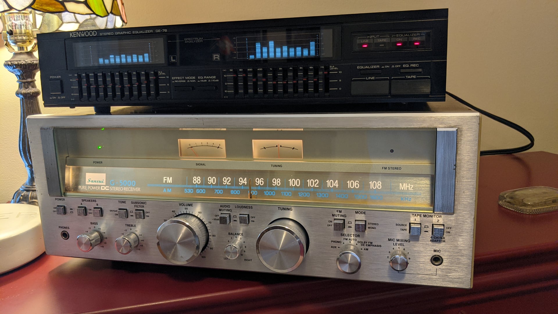 Why does equalizer only work on tape deck on 80s Sansui system?