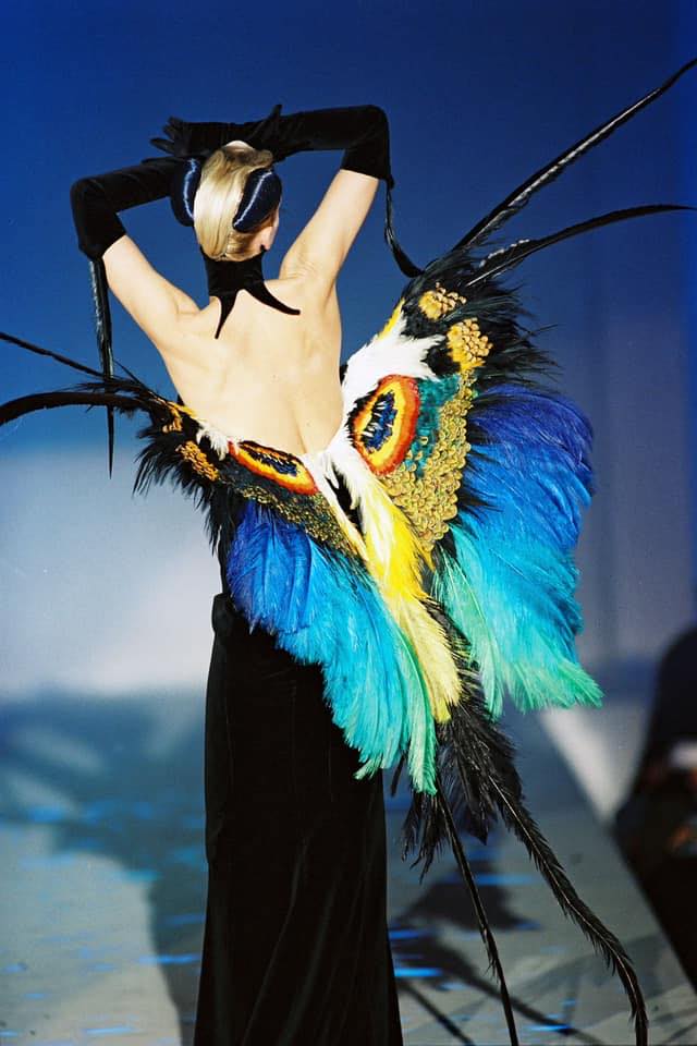 【稀少】Thierry Mugler ヴィンテージ アシンメトリーリボンドレス9 Thierry Mugler S/S '97 