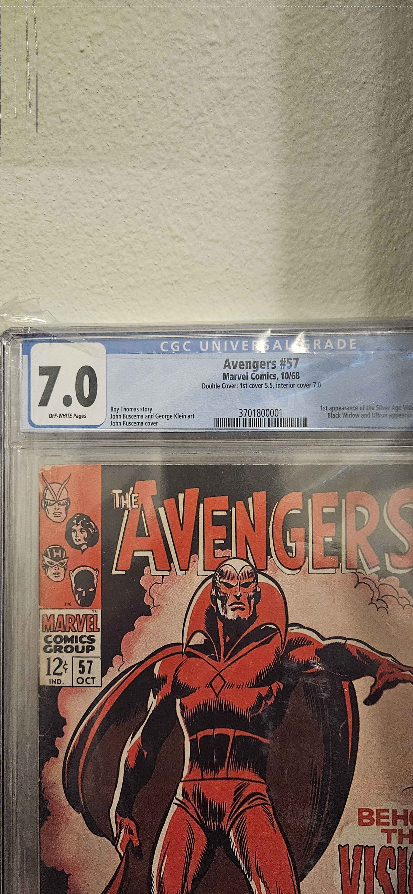 Avengers 57 cgc graded rare double cover 1200 obo