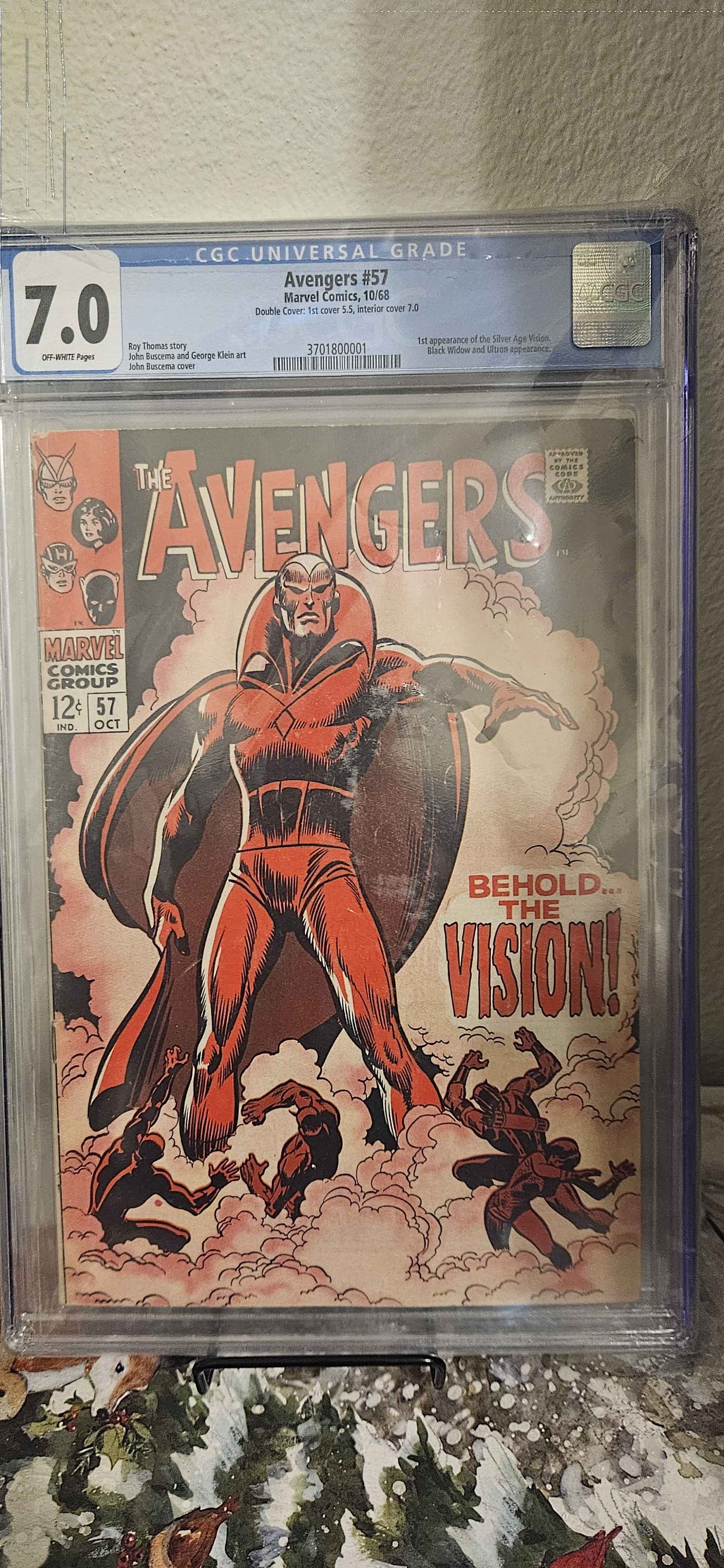 Avengers 57 cgc graded rare double cover 1200 obo