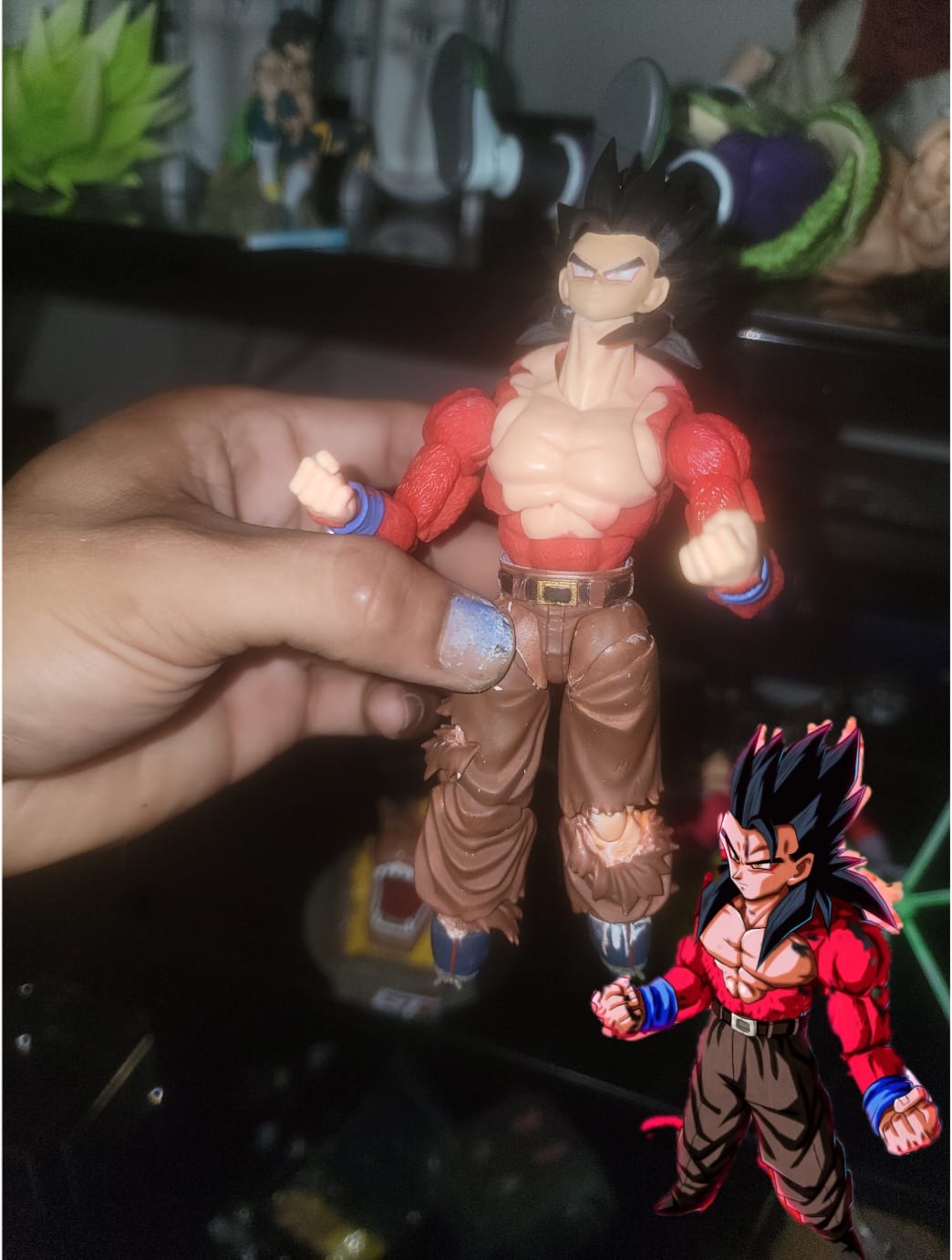 bootleg majin vegeta, a fucked up figure but i like it, it was
