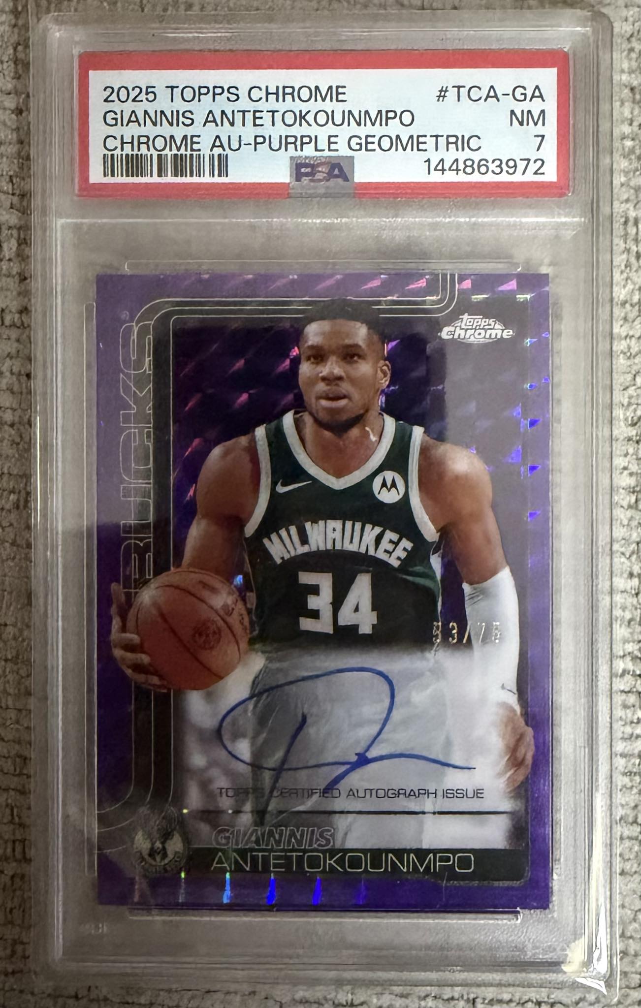 Crack it or keep it as is? 2025 TOPPS CHROME #TCA-GA GIANNIS 