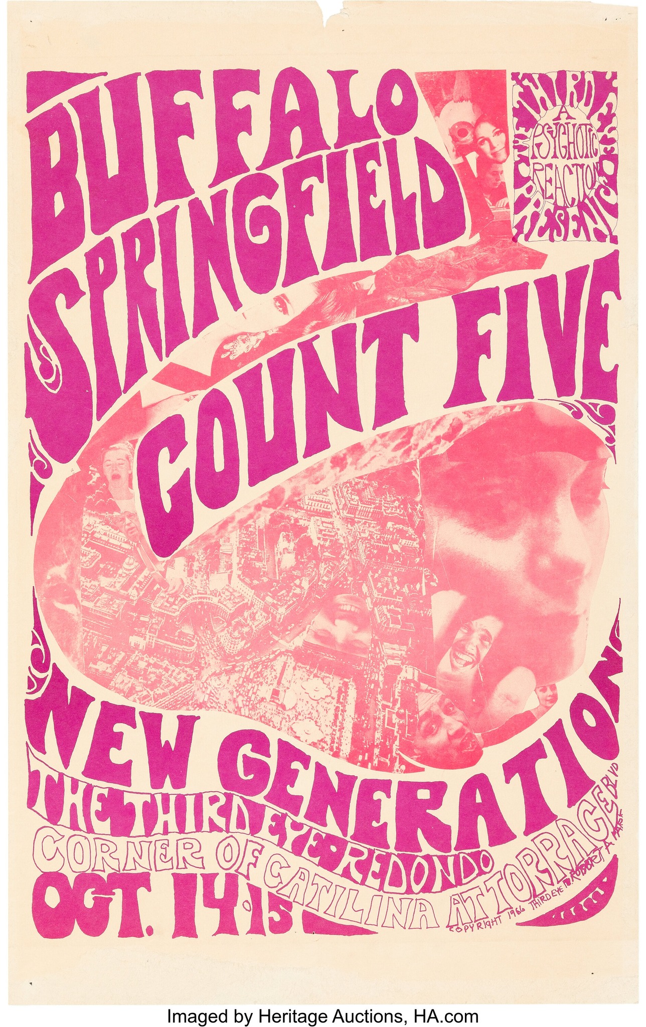 Vintage Buffalo Springfield concert poster for sale