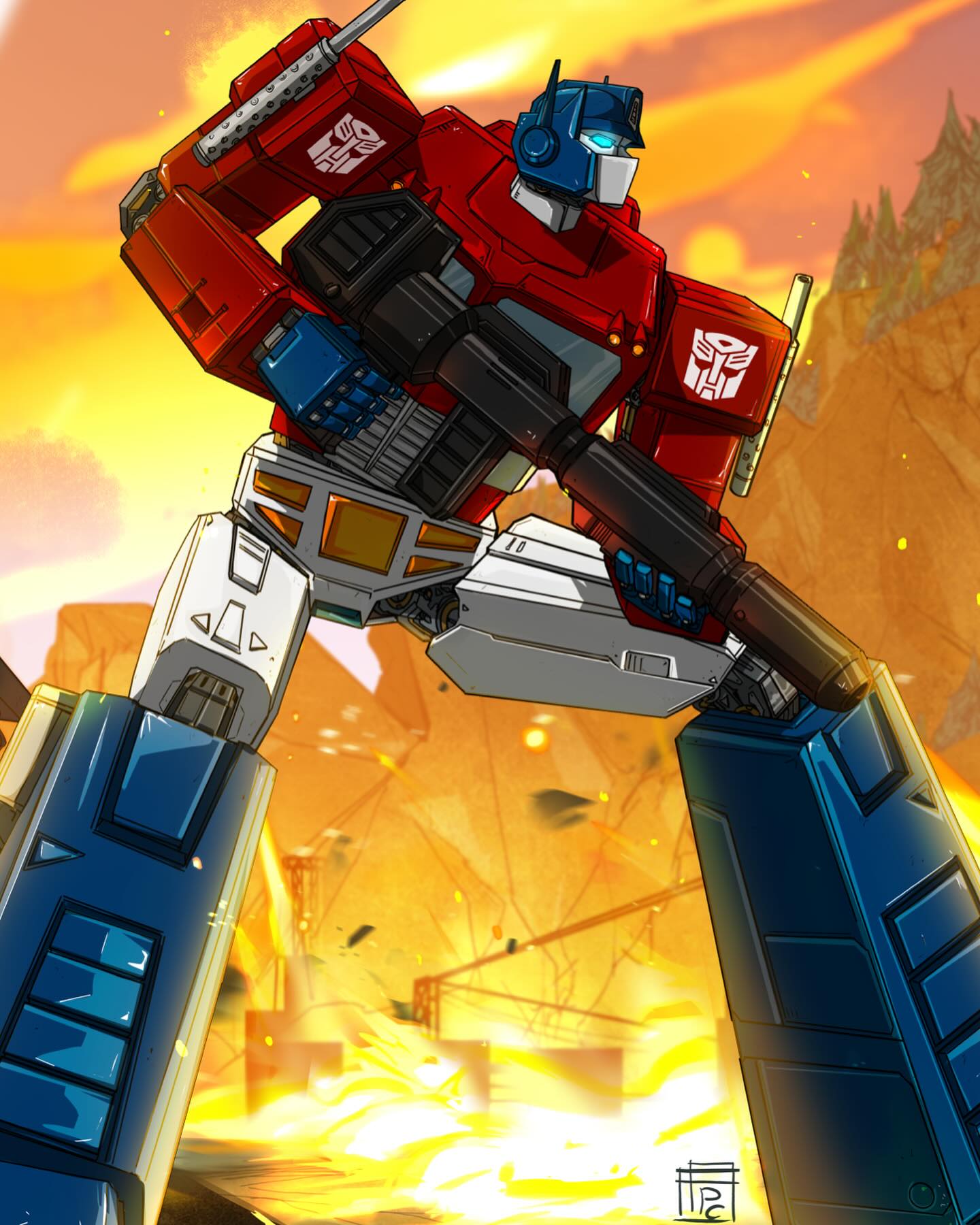 Optimus Prime Cover & Inking Timelapse! IDW Publishing Tweets one