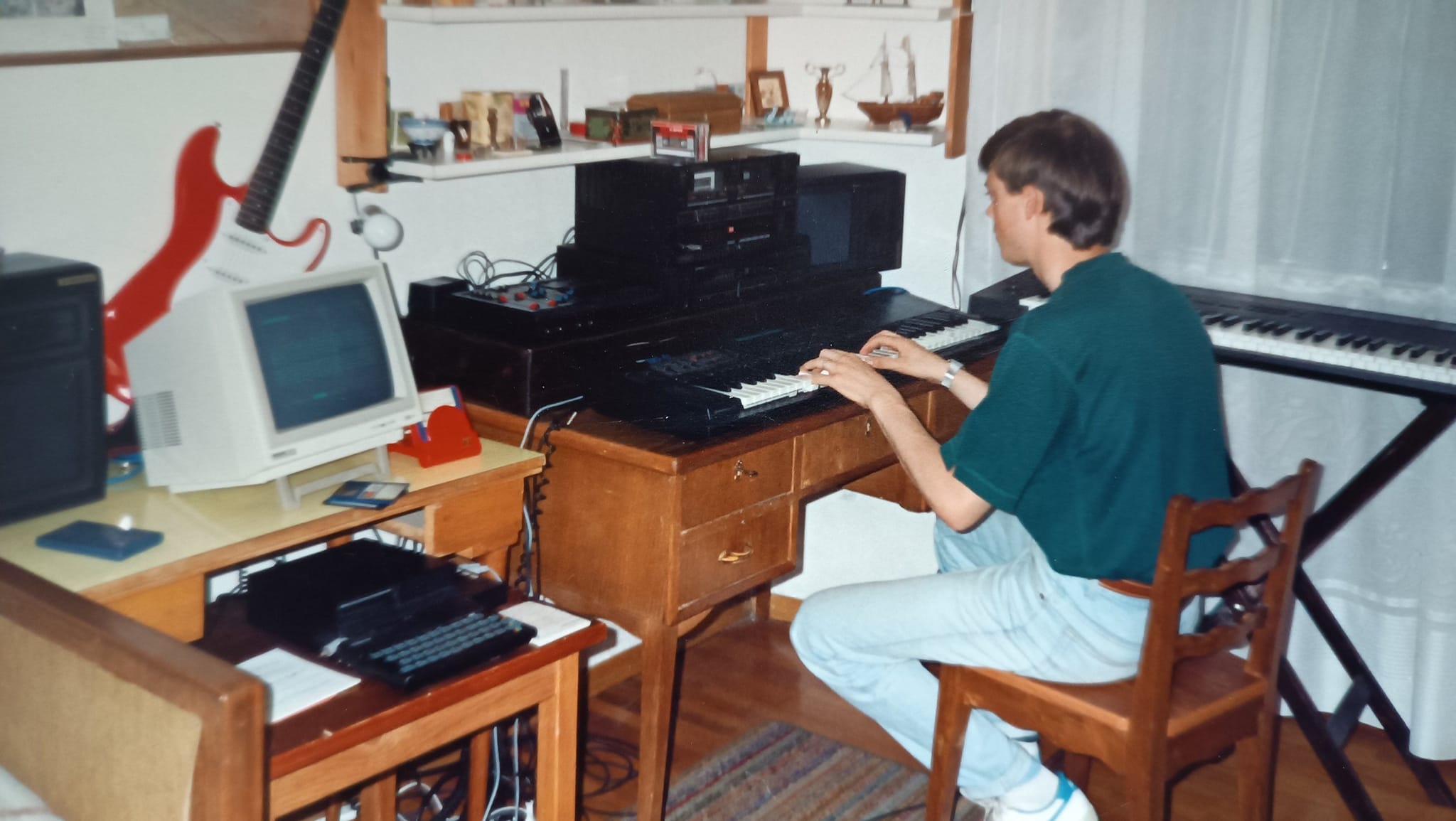 ZX Spectrum with Opus Discovery 1 and MIDI interface in 1987