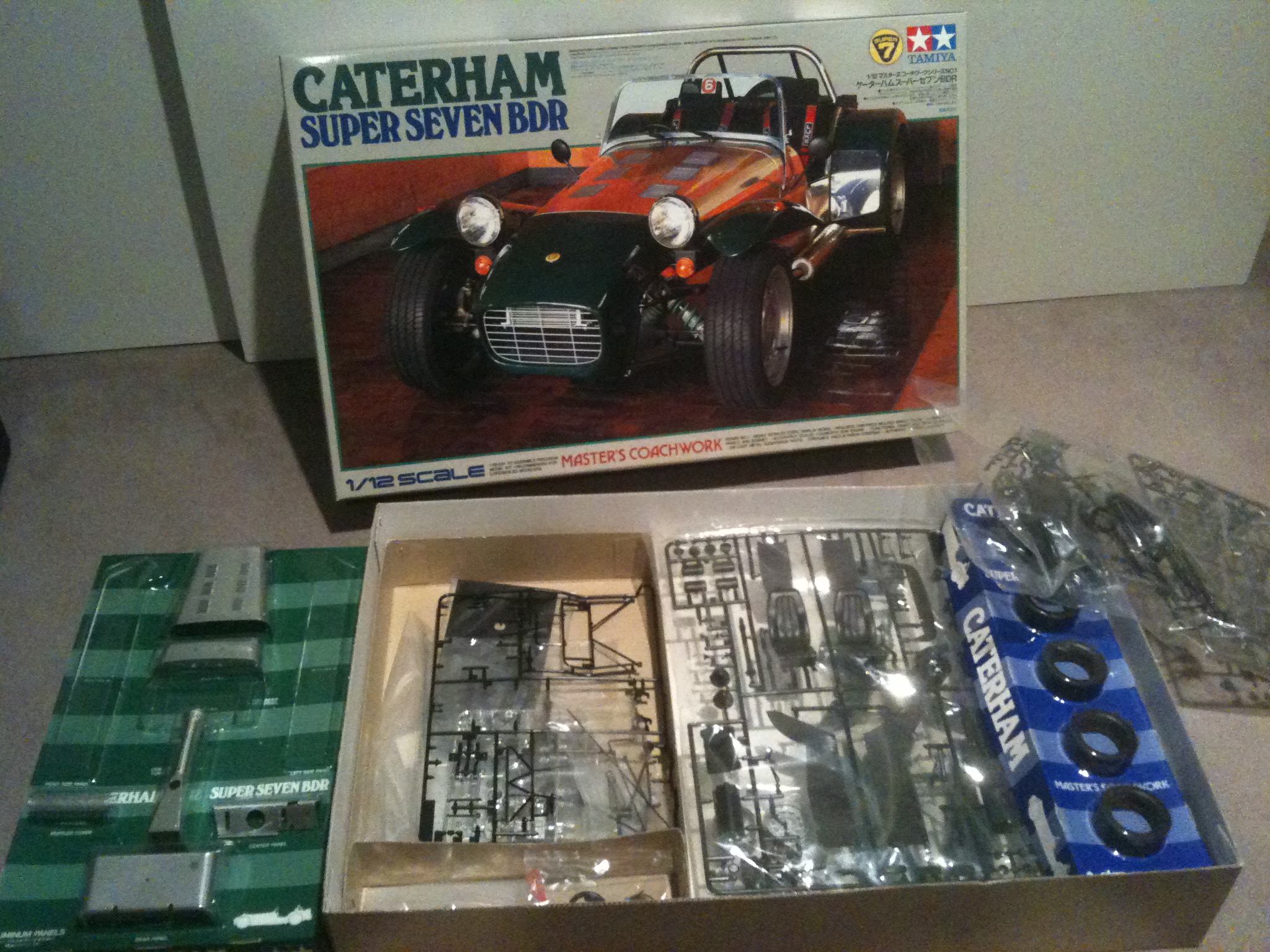 Tamiya Caterham Super Seven BDR model with scratch figure