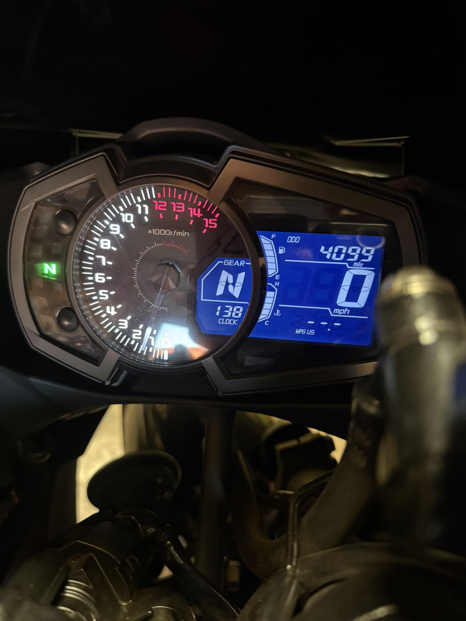 Why isn't the fan coming on in my Kawasaki Ninja when the key is on?