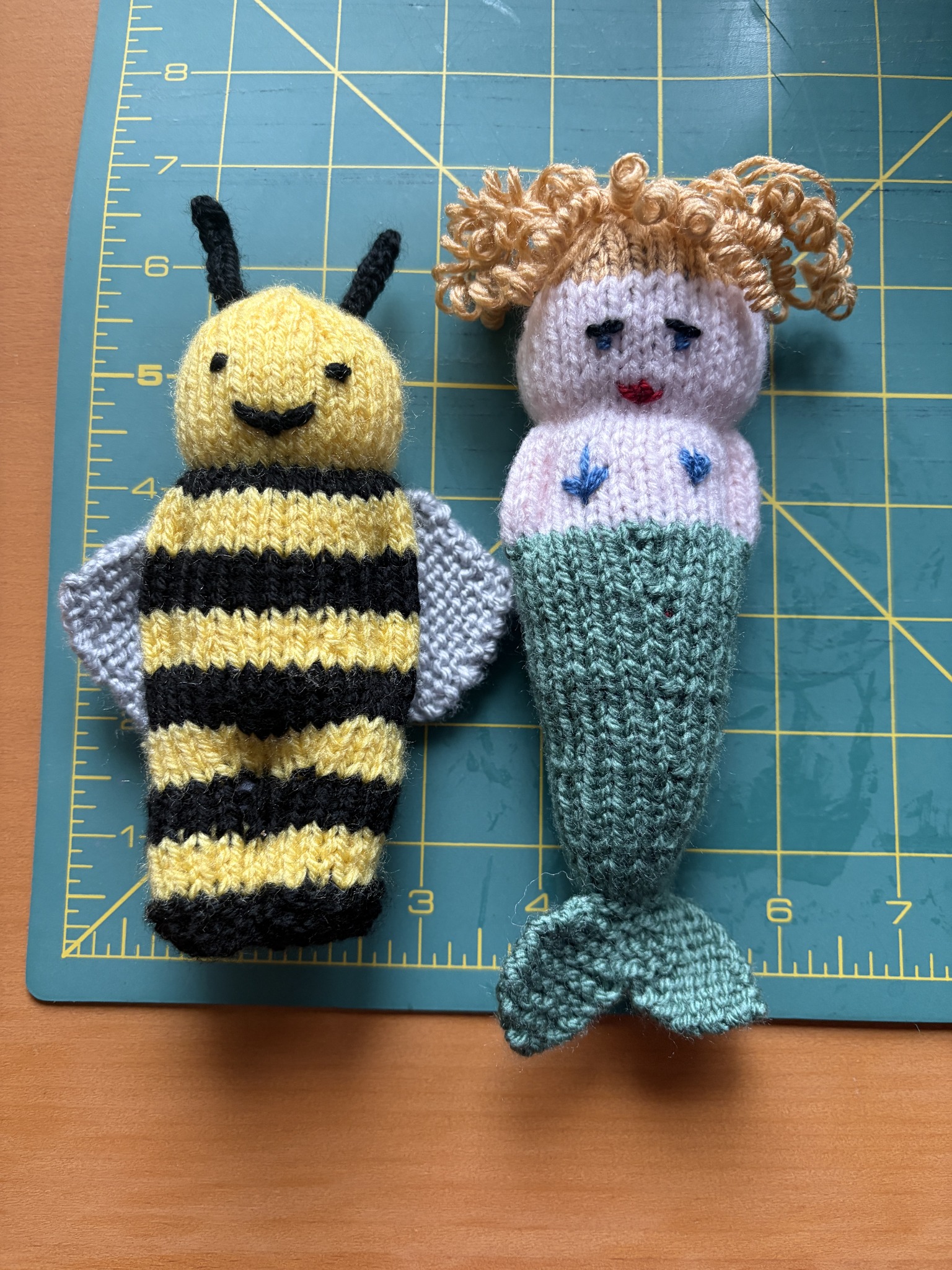 Mermaid knitting pattern completed