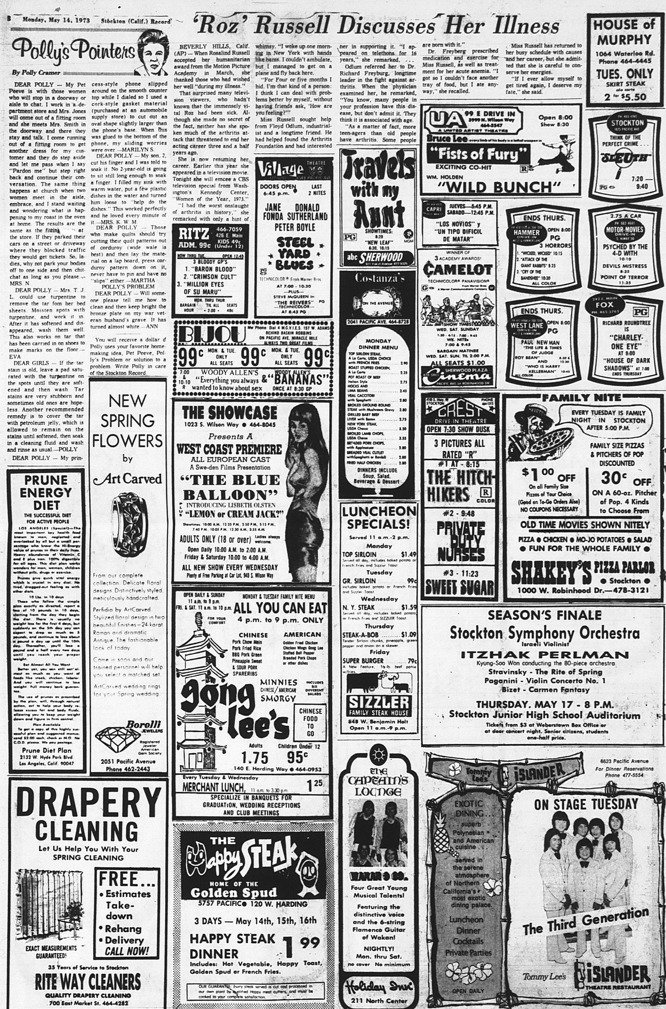 A bunch of old movie listings. Too bad these theaters are gone.