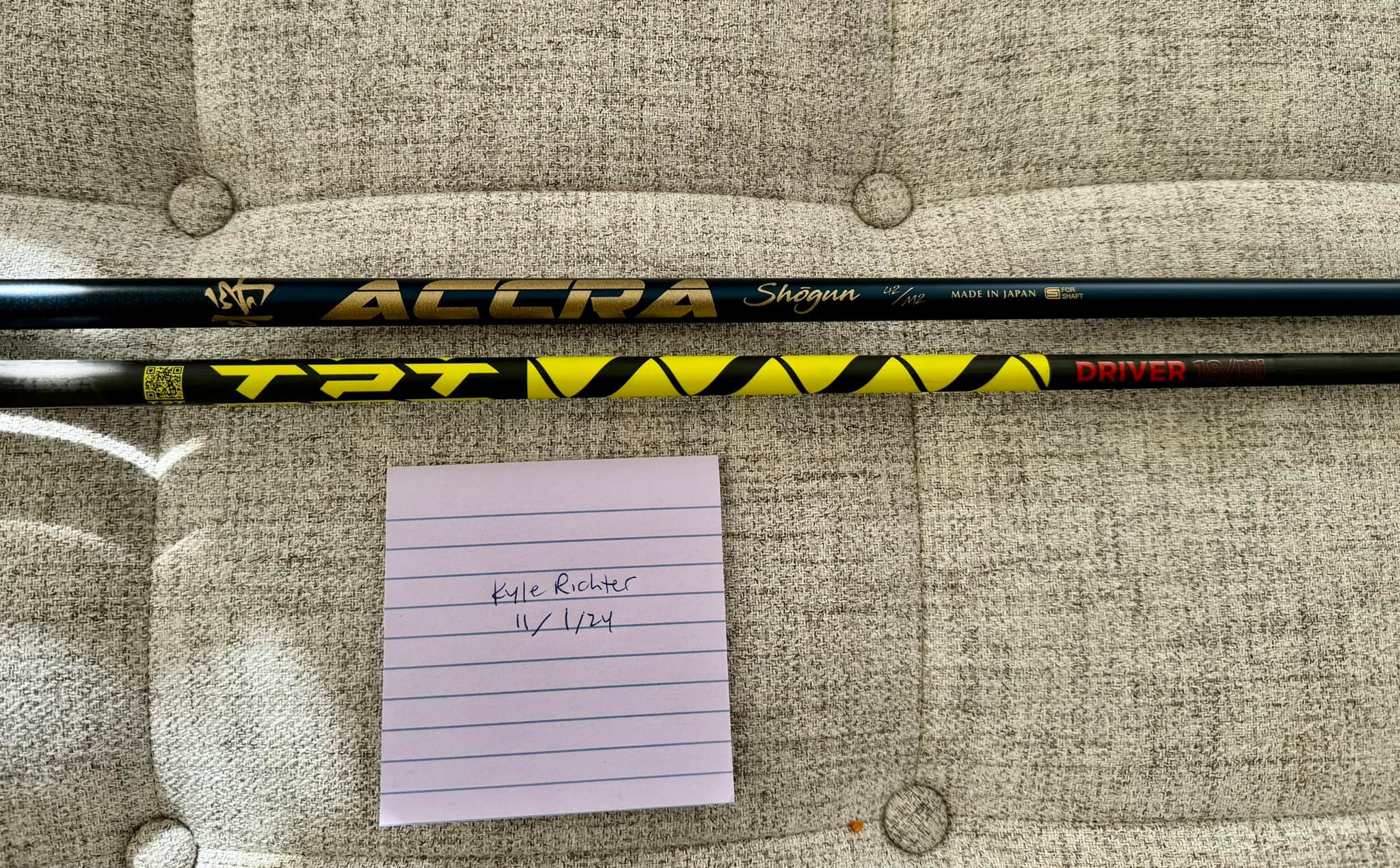 Shafts for sale: TPT 18hi and Accra Shogun Blue