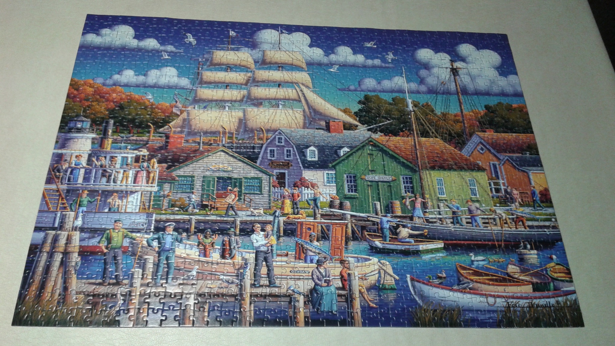 Dowdle - Mystic Seaport - 300 Piece Jigsaw Puzzle For Adults