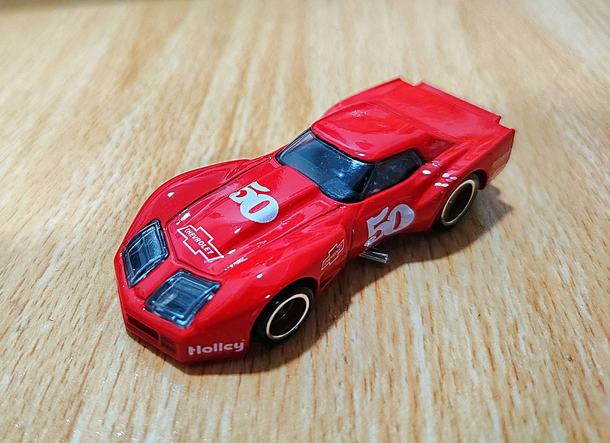 2026 Mattel '76 Greenwood Corvette toy with Shinkansen E5 train
