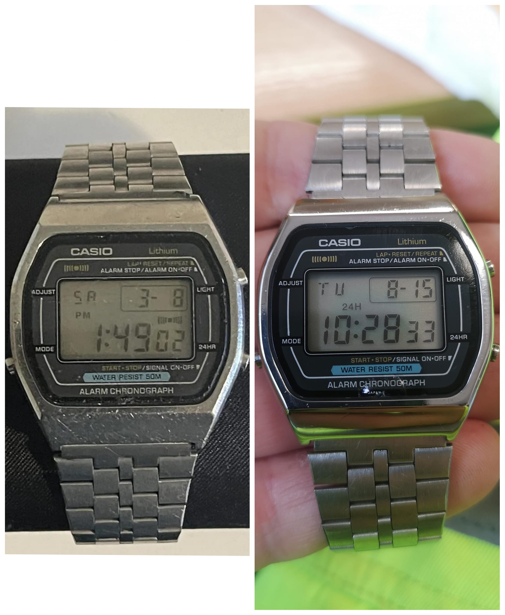 Another successful revival. Casio 50QS-17 from 1979. Scratched