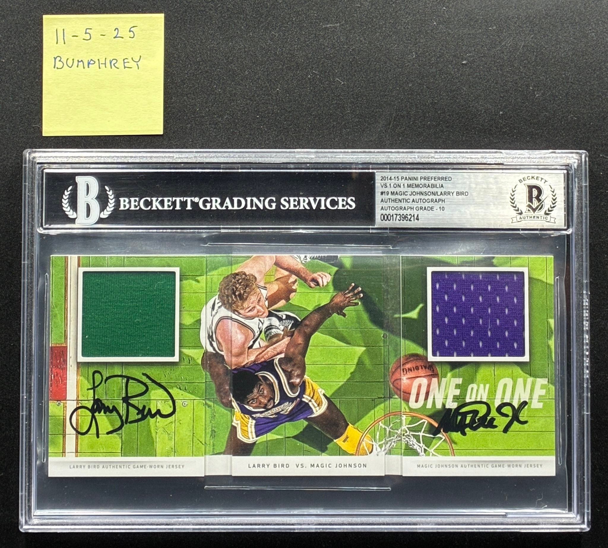 Vince Carter/Larry Bird Dual Jersey Card