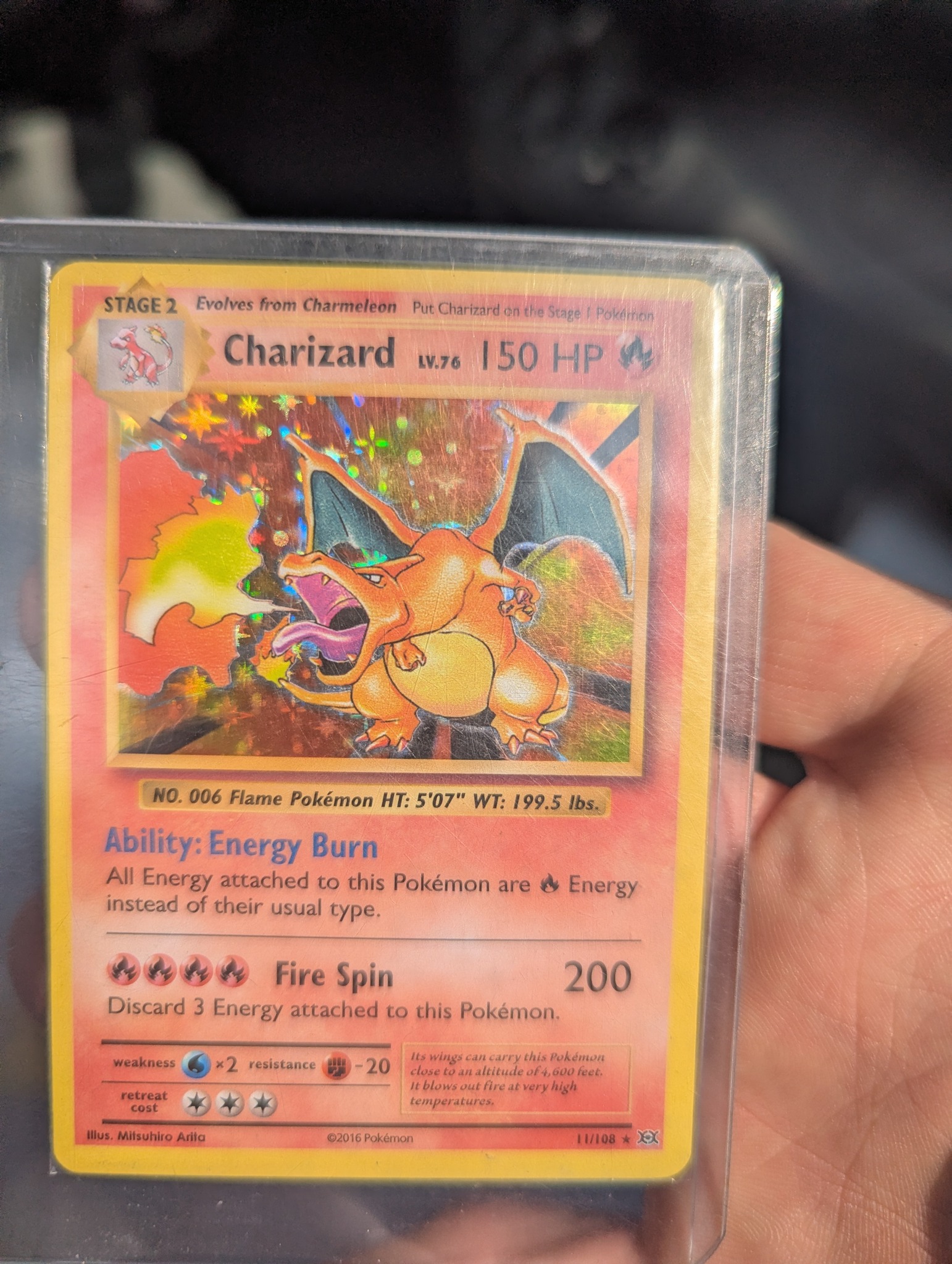 charizard pokemon card 150 hp - (11/108) - XY Evolutions The card is in near Mint condition Charizard Pokmon card