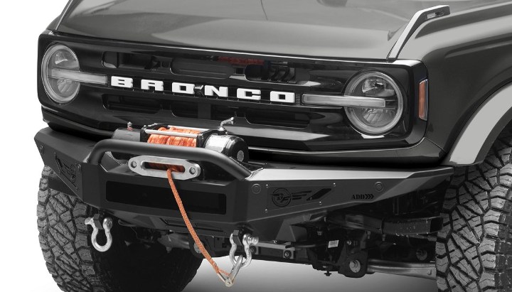 ROXX Bronco Adaptive Cruise Control Relocation Bracket – Fits 2021–2023 Ford Bronco (Excl. Sport) – Heavy-Duty Steel, Powdercoated – Hardware Included
