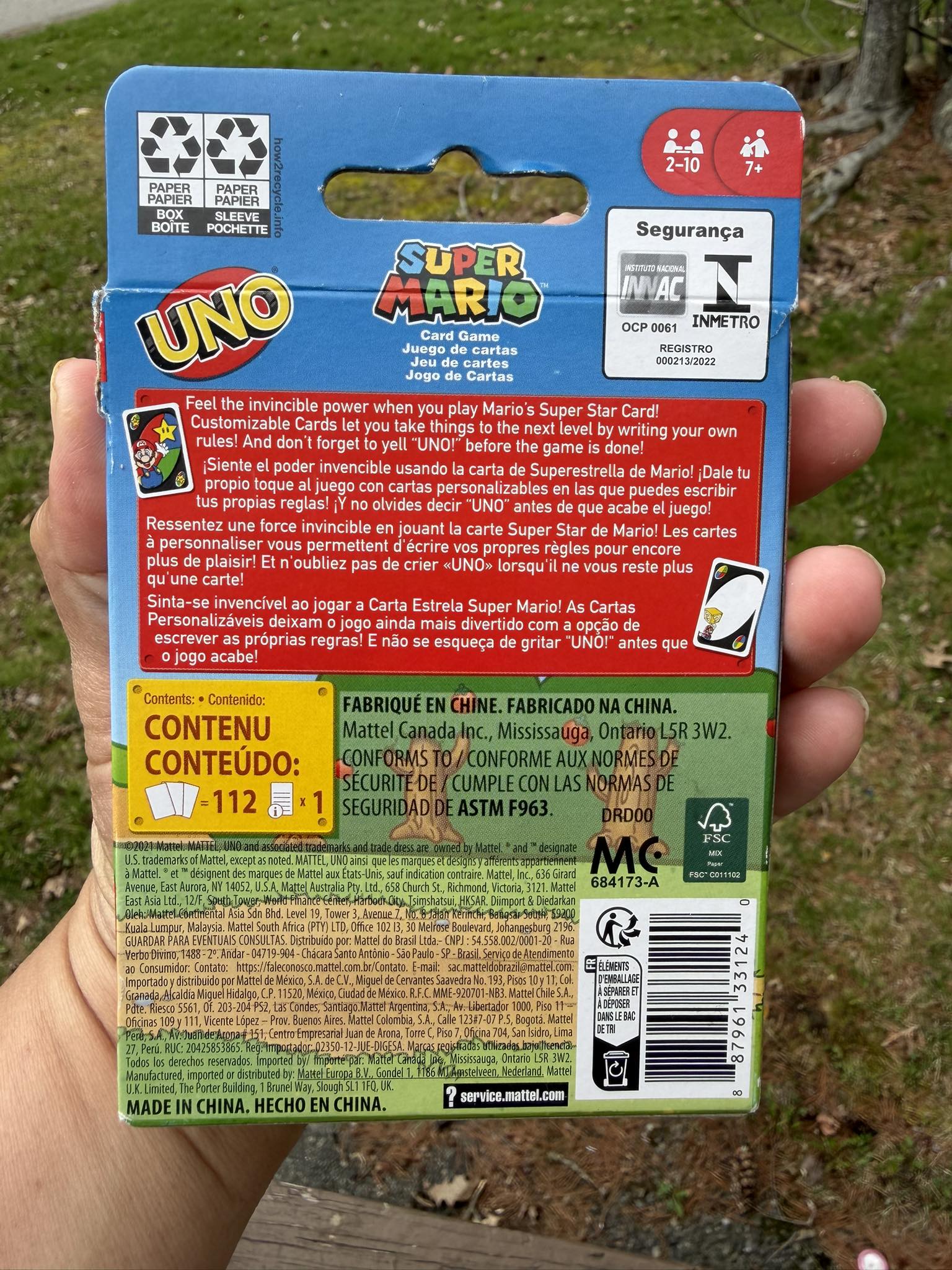 Jeux de société UNO Super Mario Bros