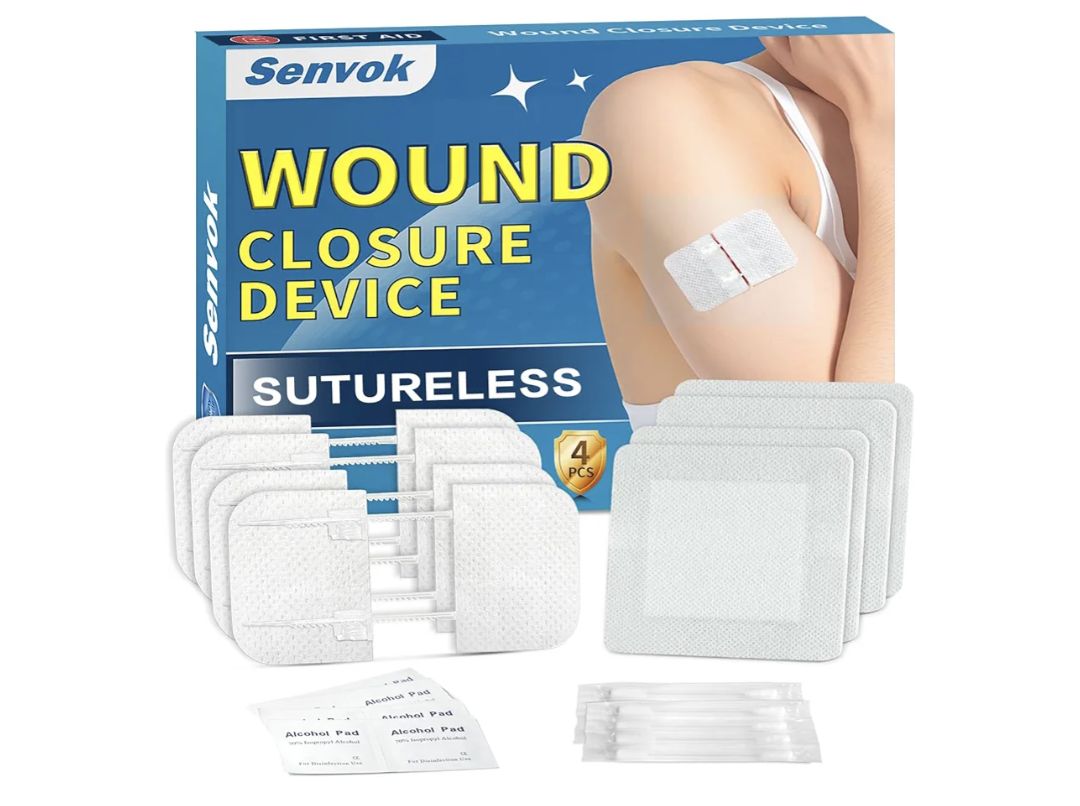 Sylke wound closure strips after hip replacement