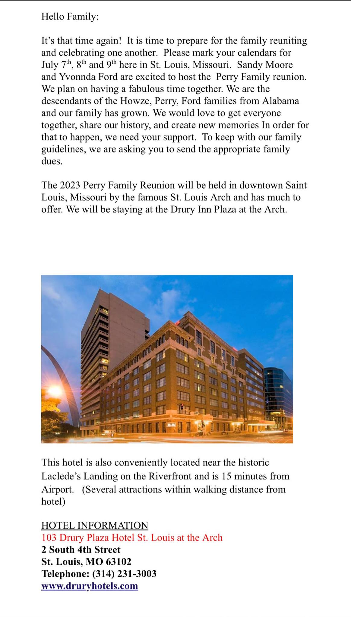 Perry Howze Ford Reunion | I’m in vacation mode but here is a copy of ...