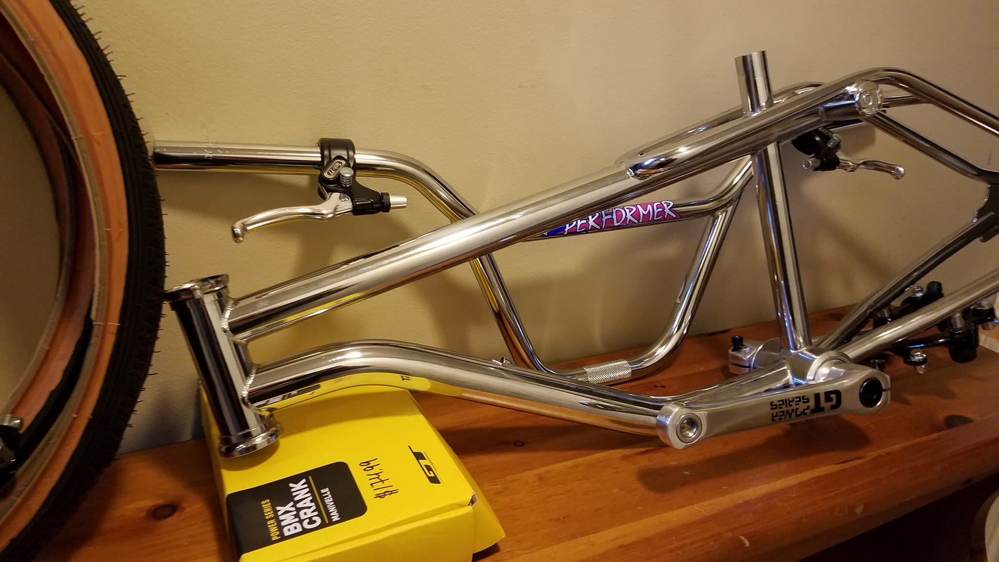 Manivelles BMX Vintage GT Power Series – Freestyle Old School Une Pièce 175 Mm Noir