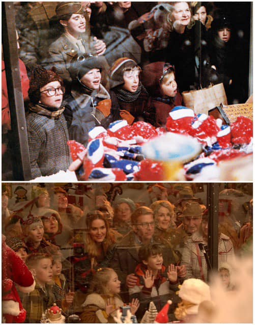 What toys are in the Higbee's window in the new Christmas movie?