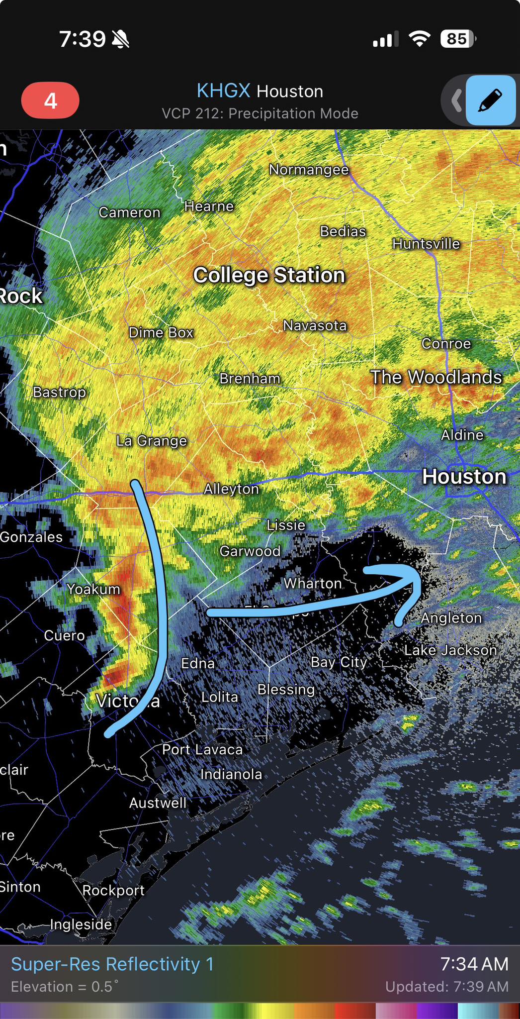 5-1-26 740am Line of strong thunderstorms will approach from the
