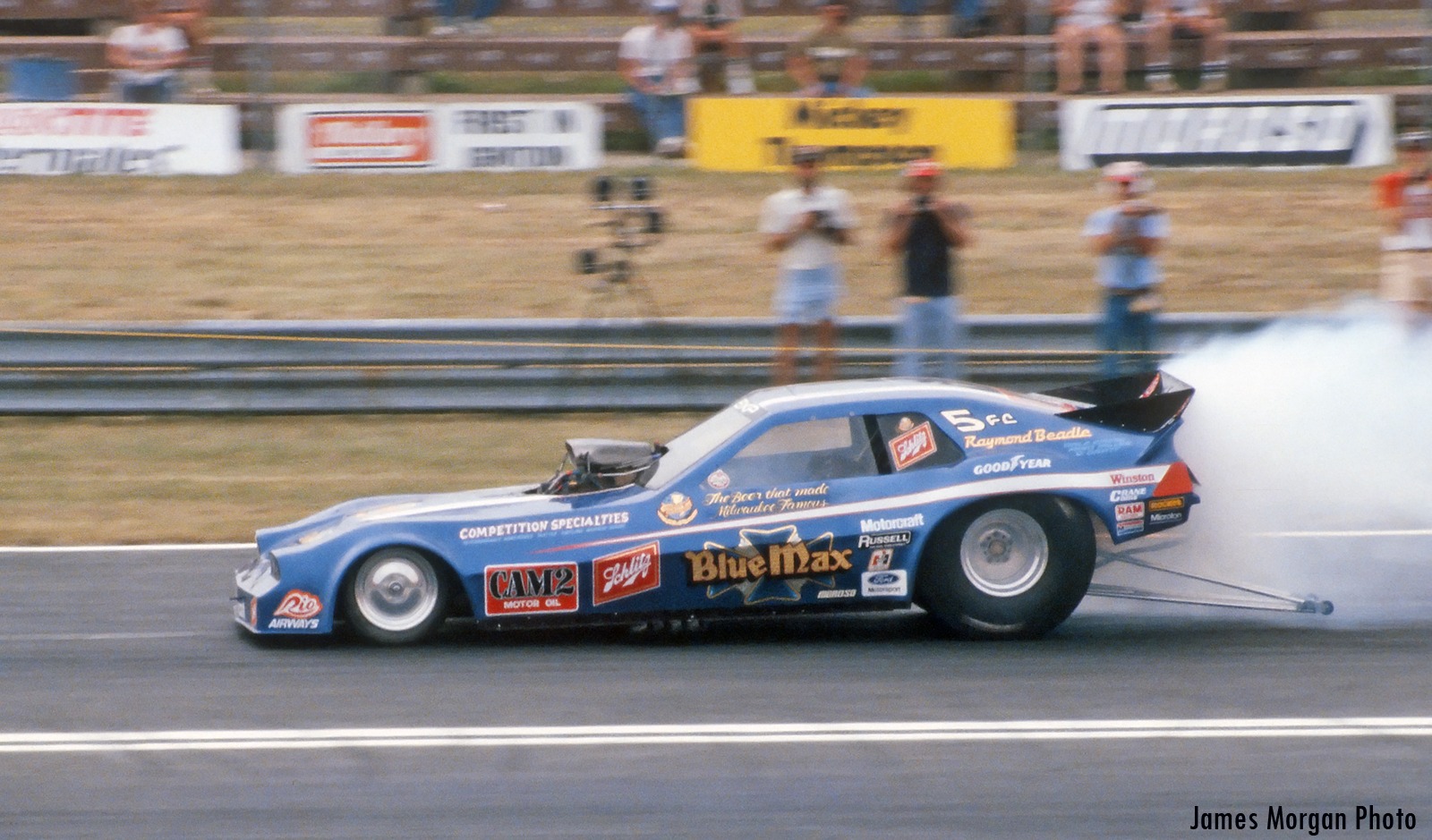 Raymond Beadle's Blue Max Burnout at 1983 NHRA Summernationals