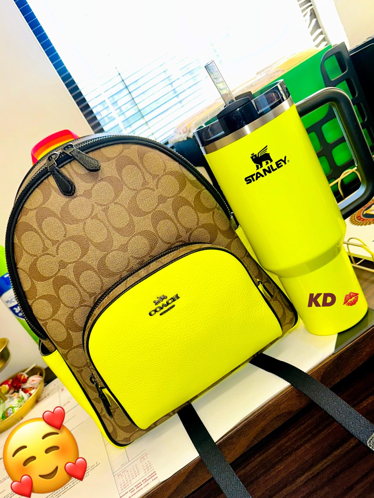 coach backpack neon Mini Court With Rainbow Coach Refined pebble leather Inside zip and multifunction pockets Double zip closure fabric lining Handle with 2 1/4 drop Outside zip pocket Adjustable shoulder straps 10 3/4 (L) x 12 1/2 (H) x 4 3/4 (W) Style No. Item detail