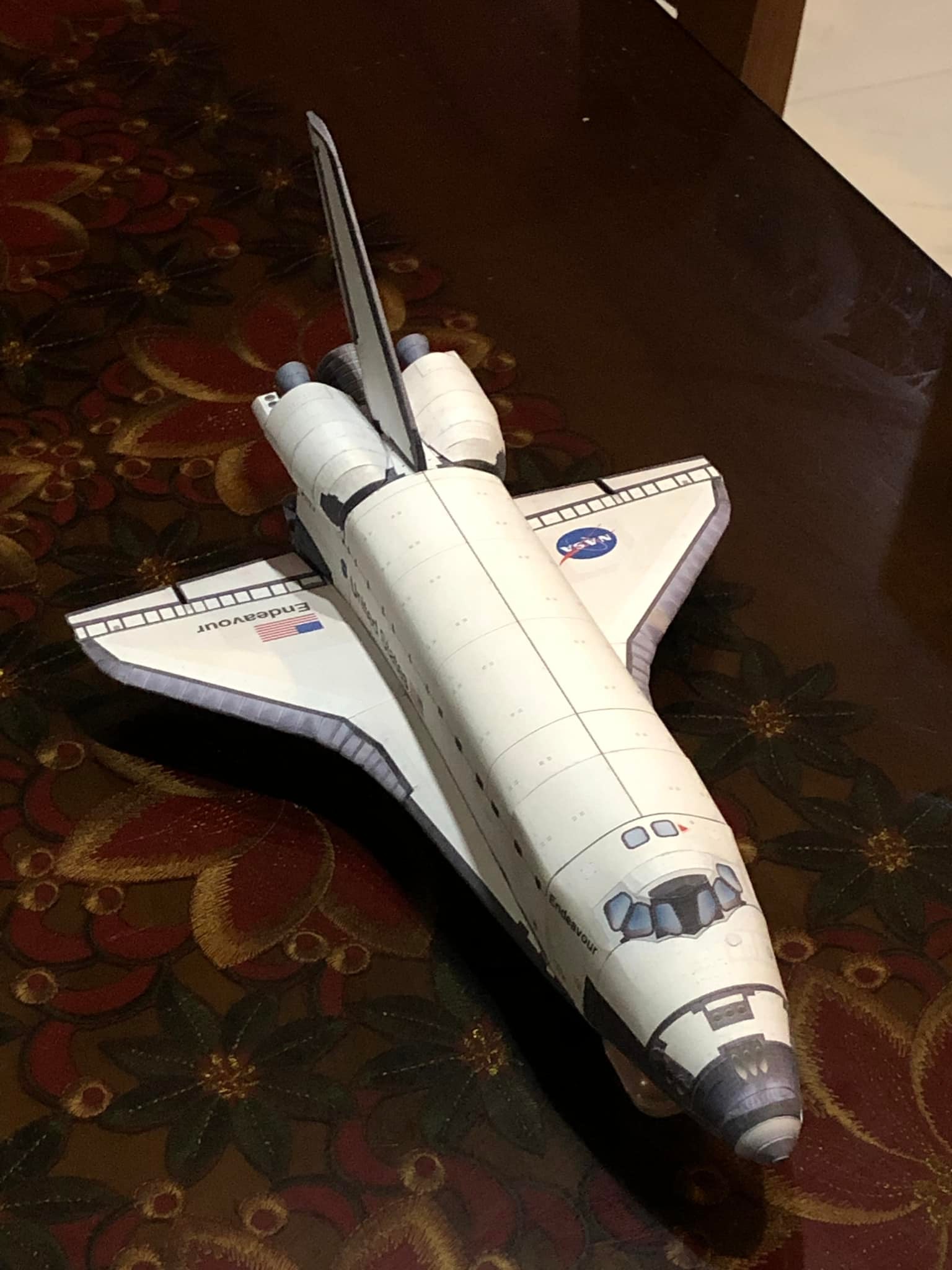 1/100 Space Shuttle Endeavour Card Model Update
