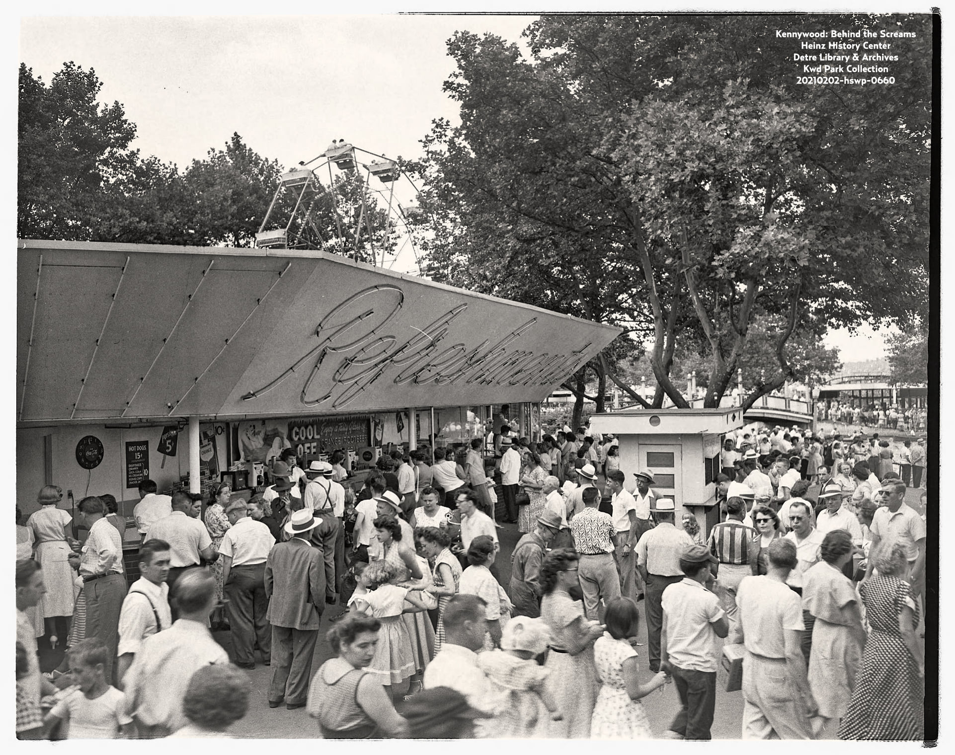 Midway Stand and Ferris Wheel, early 1950s