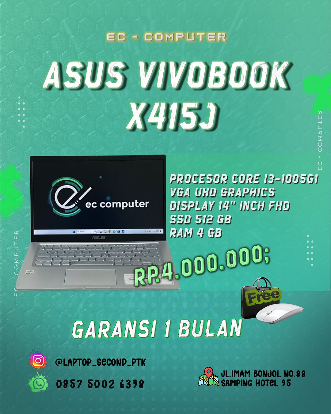 Erwin - 💻 ASUS VIVOBOOK X415J Performa responsif buat... | Facebook