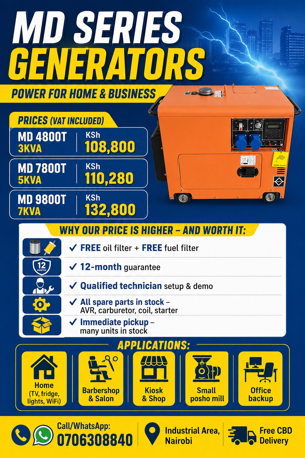 🔴 WISEUP GASOLINE WELDER / GENERATOR 💢 Rated frequency 50Hz