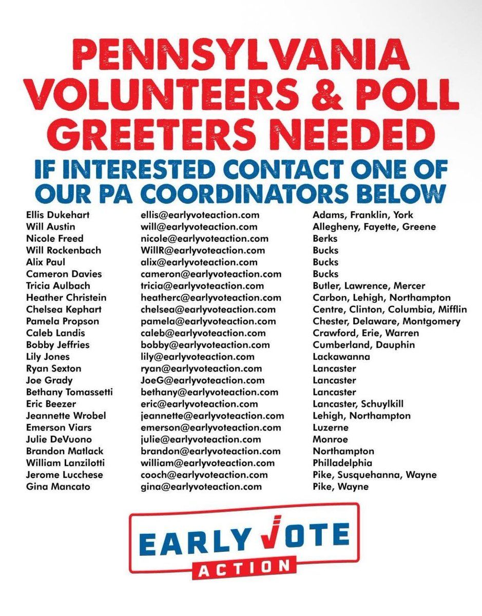Pennsylvania Republicans | If you are available even for 2 hours please ...