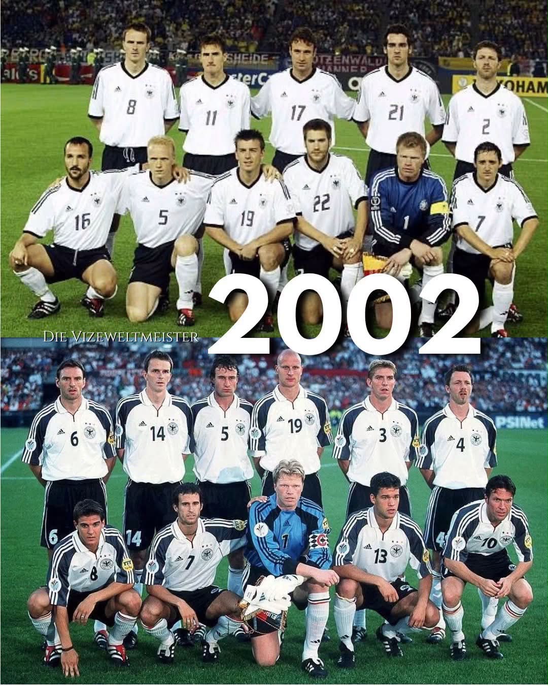 2002 FIFA World Cup Final ドイツ代表 German team ready for the World Cup final, 2002.