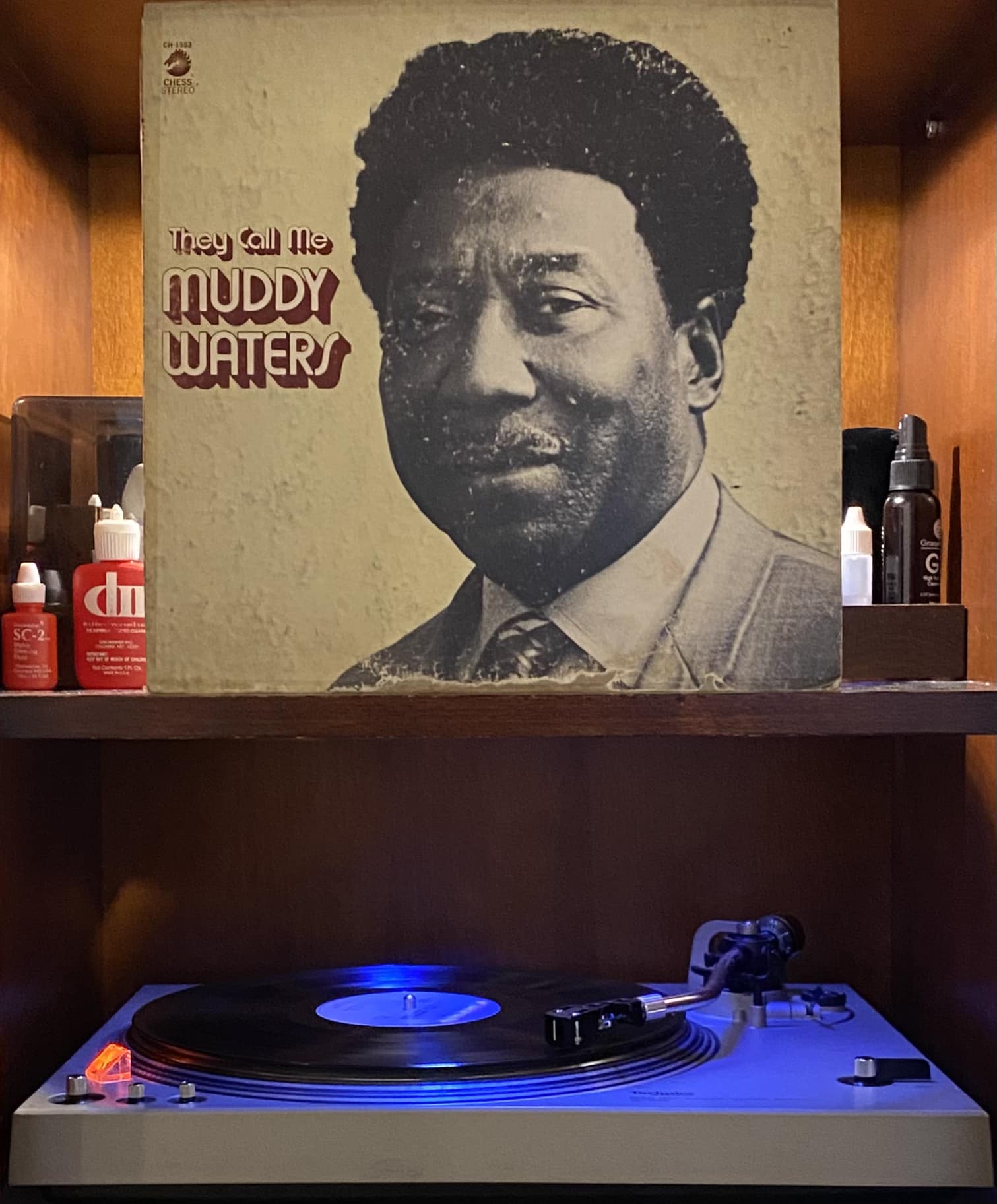 Muddy Waters at Chess Recording Studios in Chicago, 1969