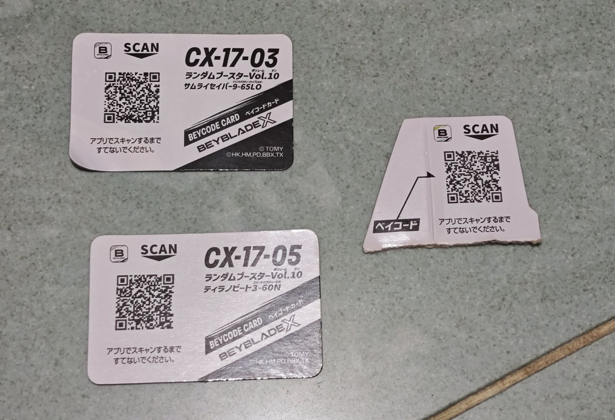 非行版code X 3，掃到留言 SCAN CX-17-03 ランダムブースターVoi.10 10