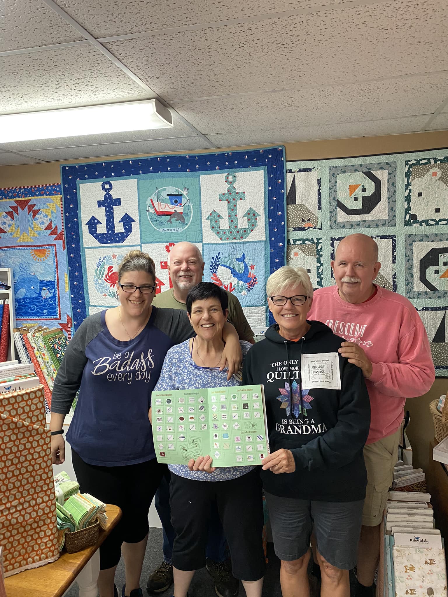 Favorite quilt shop with great fabrics and HandiQuilter machines