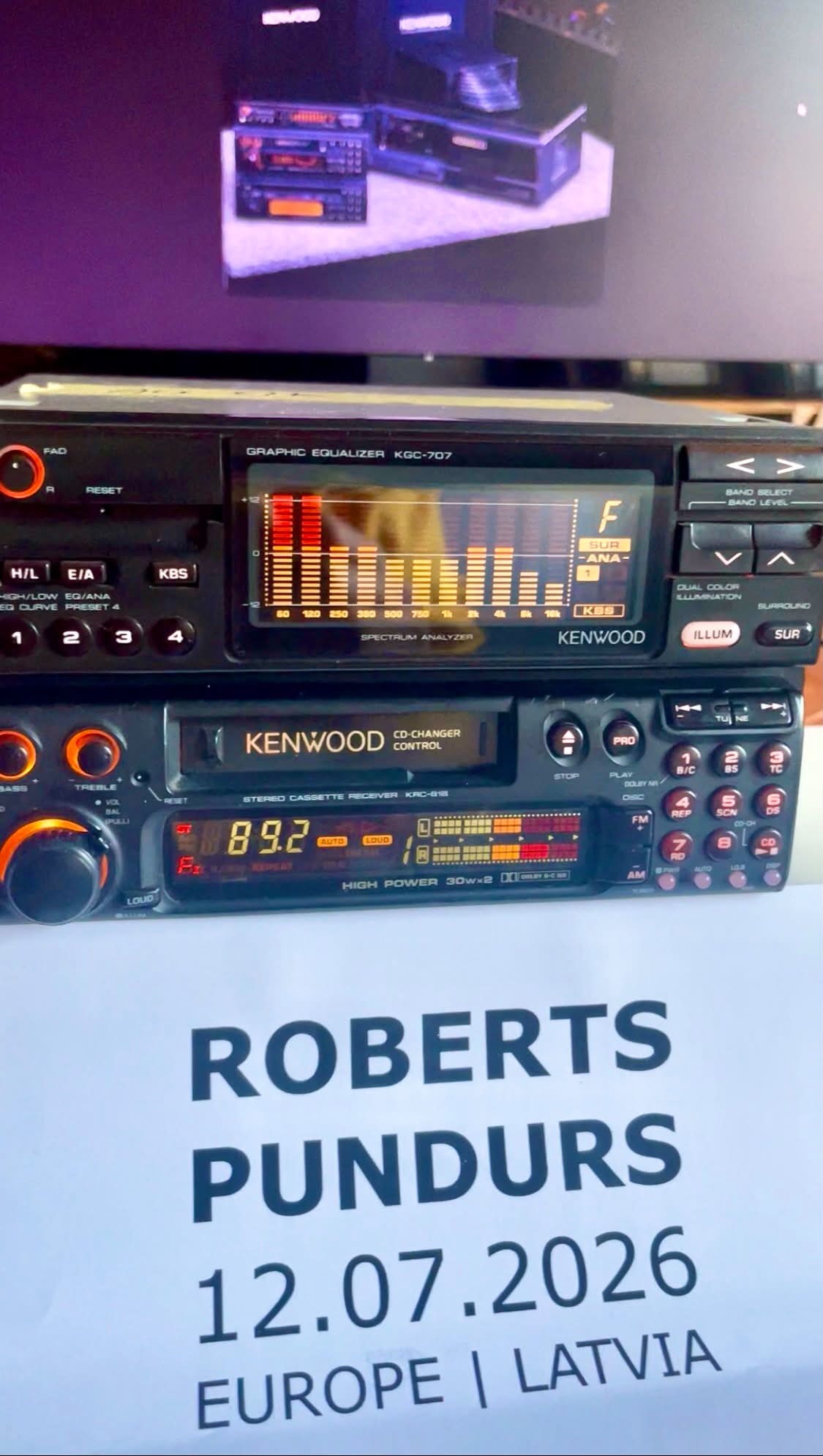 Kenwood X-58 Stereo Double Auto Revers Cassette Deck Player - READ
