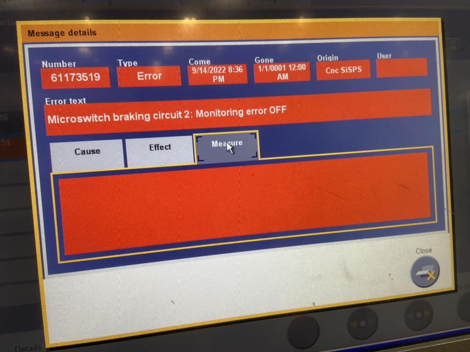 Possible cause for Trubend 7036 errors?